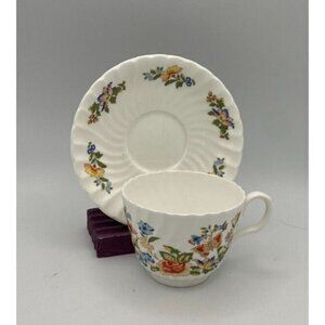 Aynsley Cottage Garden‎ Teacup Cup & Saucer Set (s) Flowers Butterflies